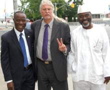 Civil Rights attorney Ron Kuby (center) 