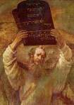 Moses with the Ten Commandments by Rembrandt (1659).