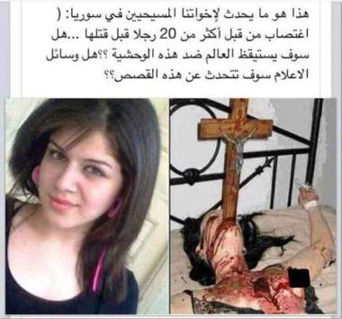 Christian woman in Syria who was gang raped by over a dozen jihadists