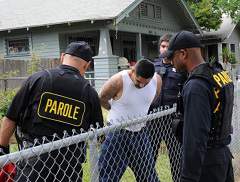 parole officers arresting parole violator